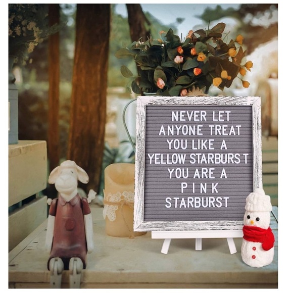 Double sided letter board 10x10 rustic frame - Picture 2 of 12